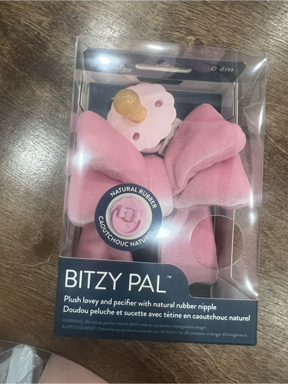 Itzy Ritzy Pink Bitzy Pal Plush Lovey with Natural Rubber Pacifier